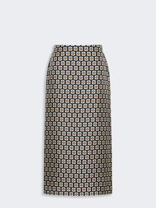Printed Silk Twill Skirt for Women - Ultramarine - Max Mara UAE
