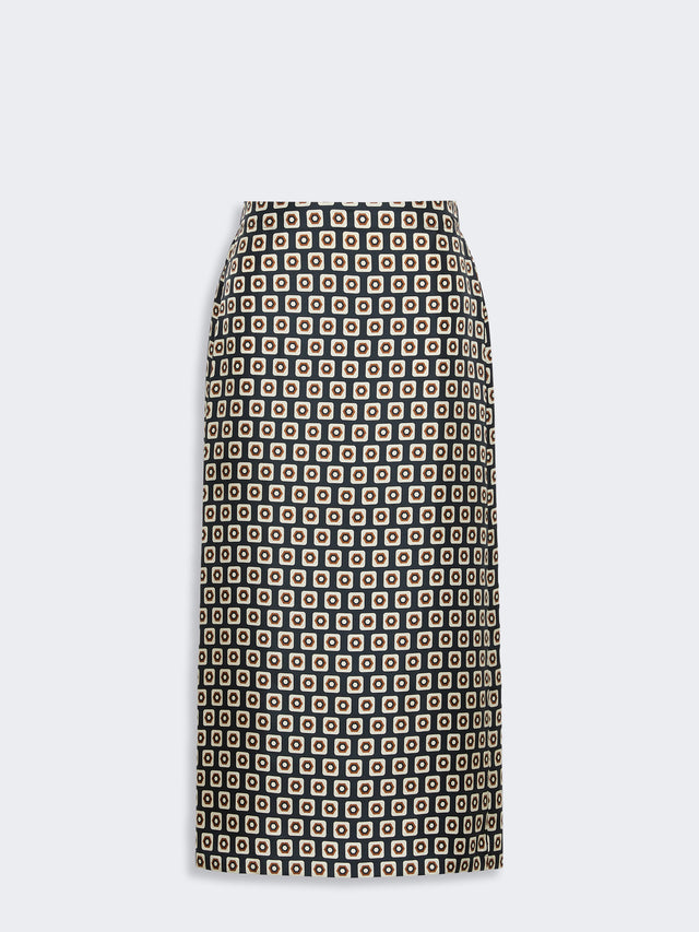 max mara printed silk twill skirt for women