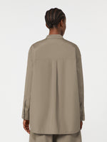 max mara asymmetrical poplin shirt for women