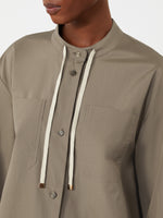 max mara asymmetrical poplin shirt for women