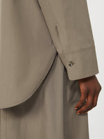 max mara asymmetrical poplin shirt for women