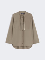 max mara asymmetrical poplin shirt for women