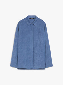 Pocket-detail linen canvas shirt