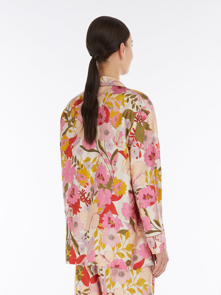 max mara printed silk pyjama shirt