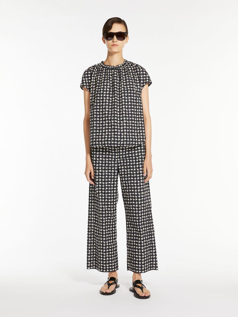 Printed cotton blouse