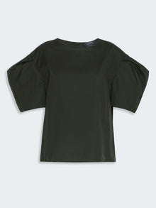 Cotton Poplin Blouse for Women - Green - Max Mara UAE