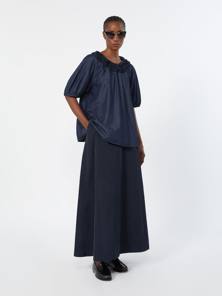 max mara cotton denim blouse