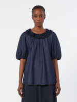 max mara cotton denim blouse for women