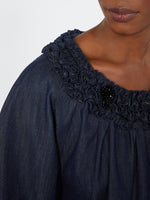 max mara cotton denim blouse for women