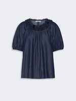 max mara cotton denim blouse for women