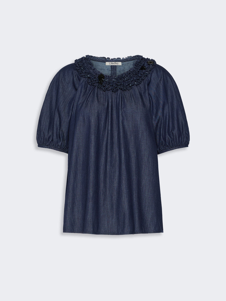 max mara cotton denim blouse