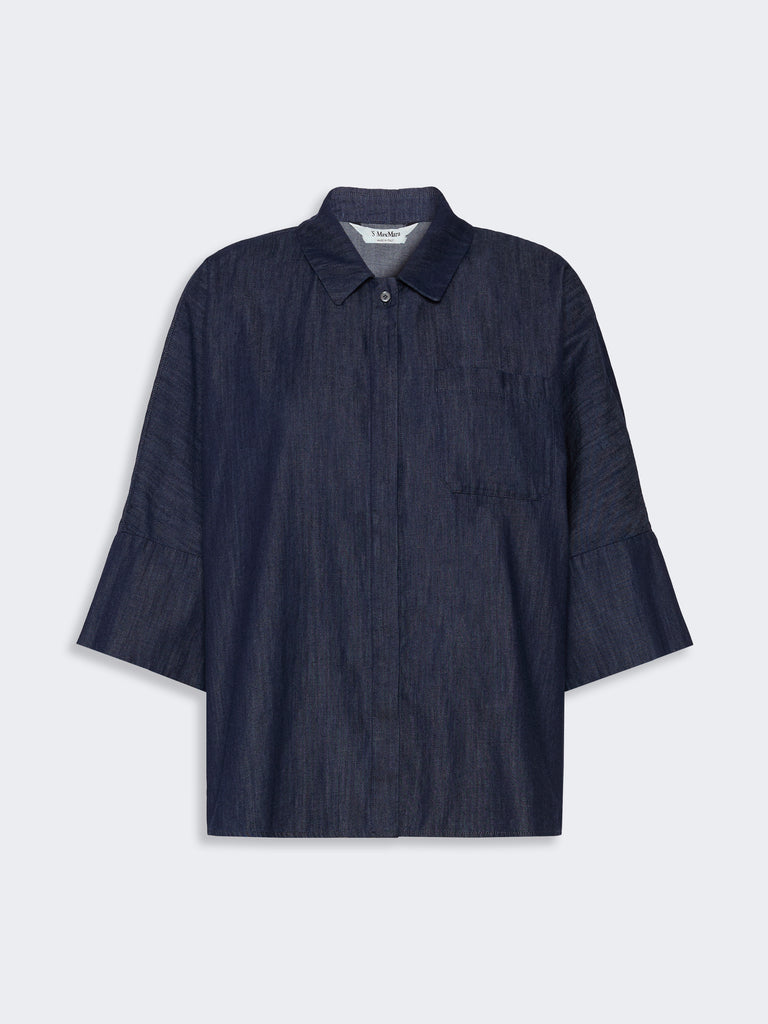 max mara wide cotton denim shirt