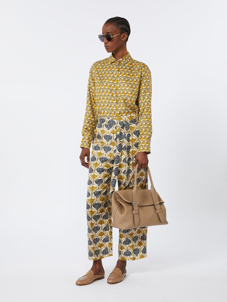 max mara reversible printed silk shirt