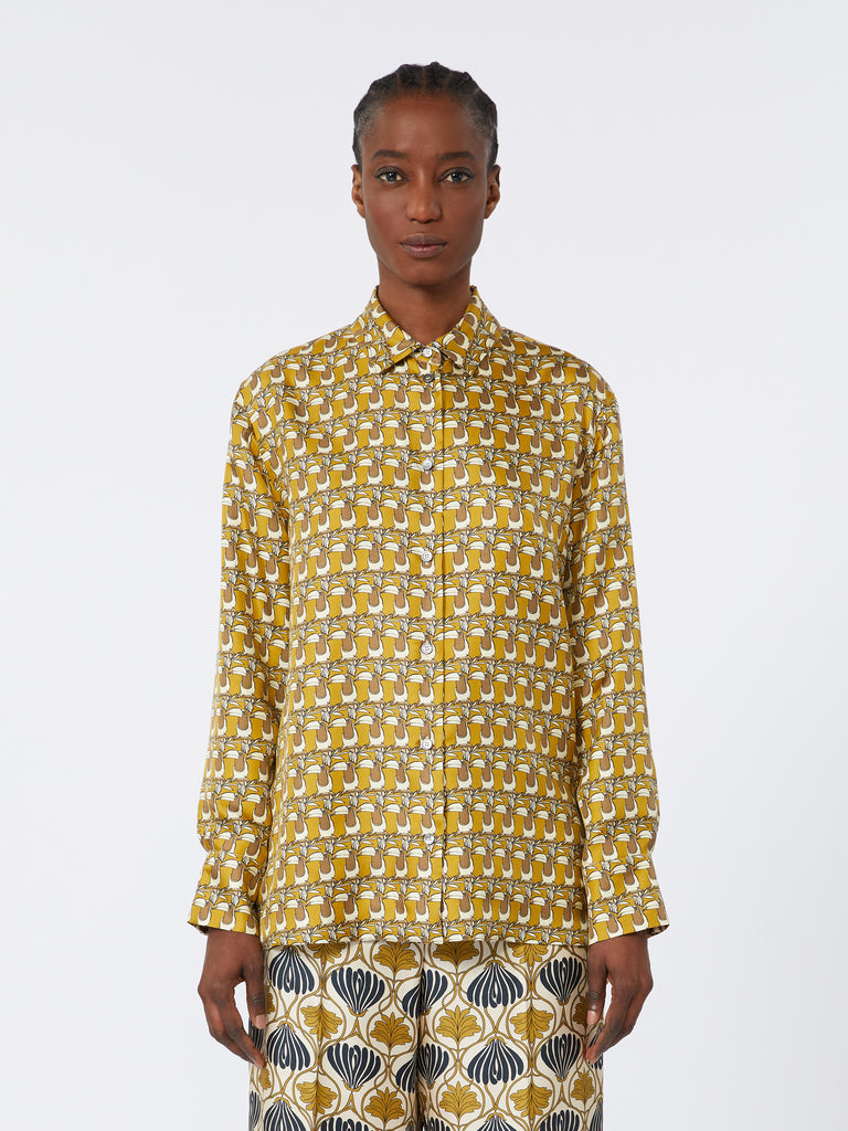 max mara reversible printed silk shirt