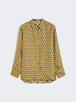 Reversible Printed Silk Shirt for Women - Mustard - Max Mara UAE