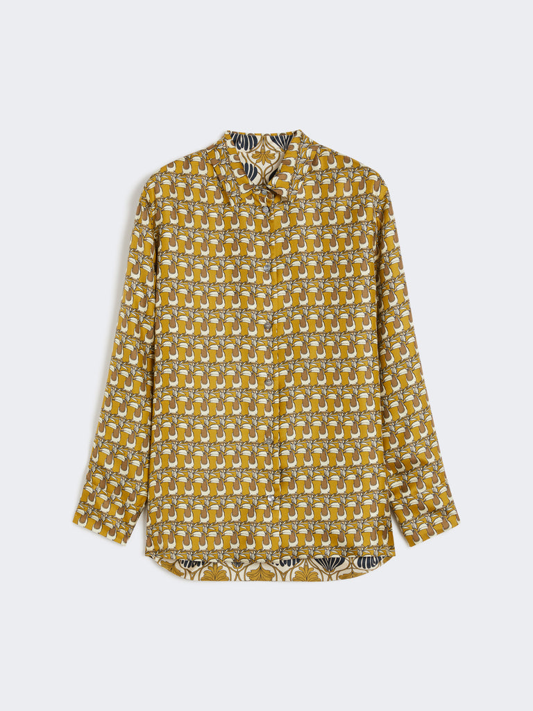 max mara reversible printed silk shirt
