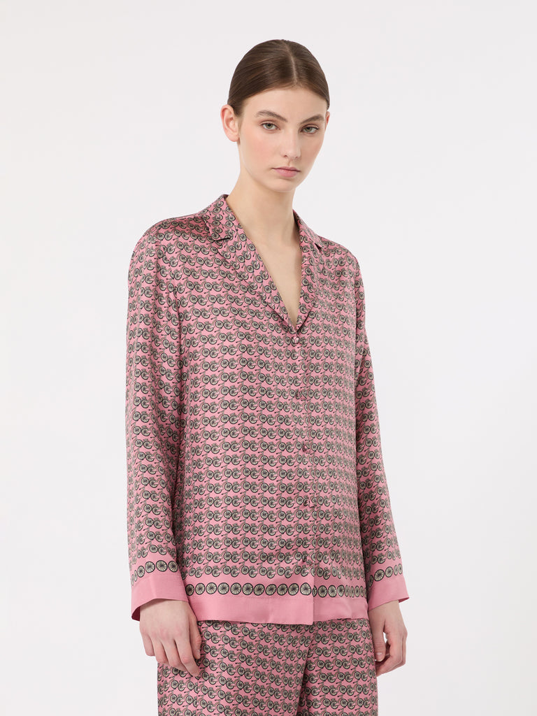 max mara printed silk shirt