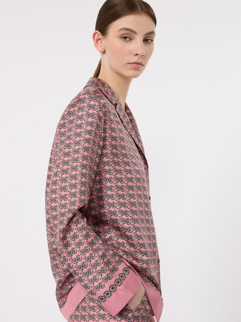 max mara printed silk shirt