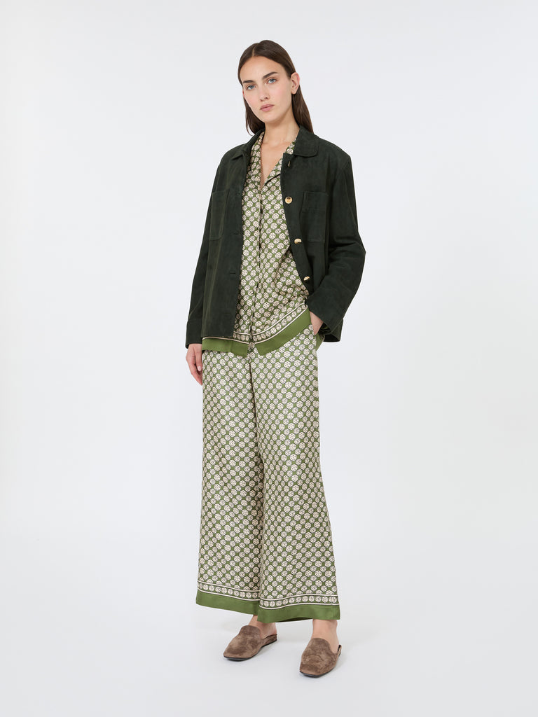 max mara printed silk shirt