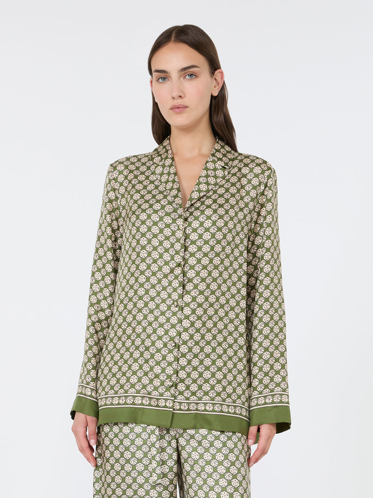 max mara printed silk shirt