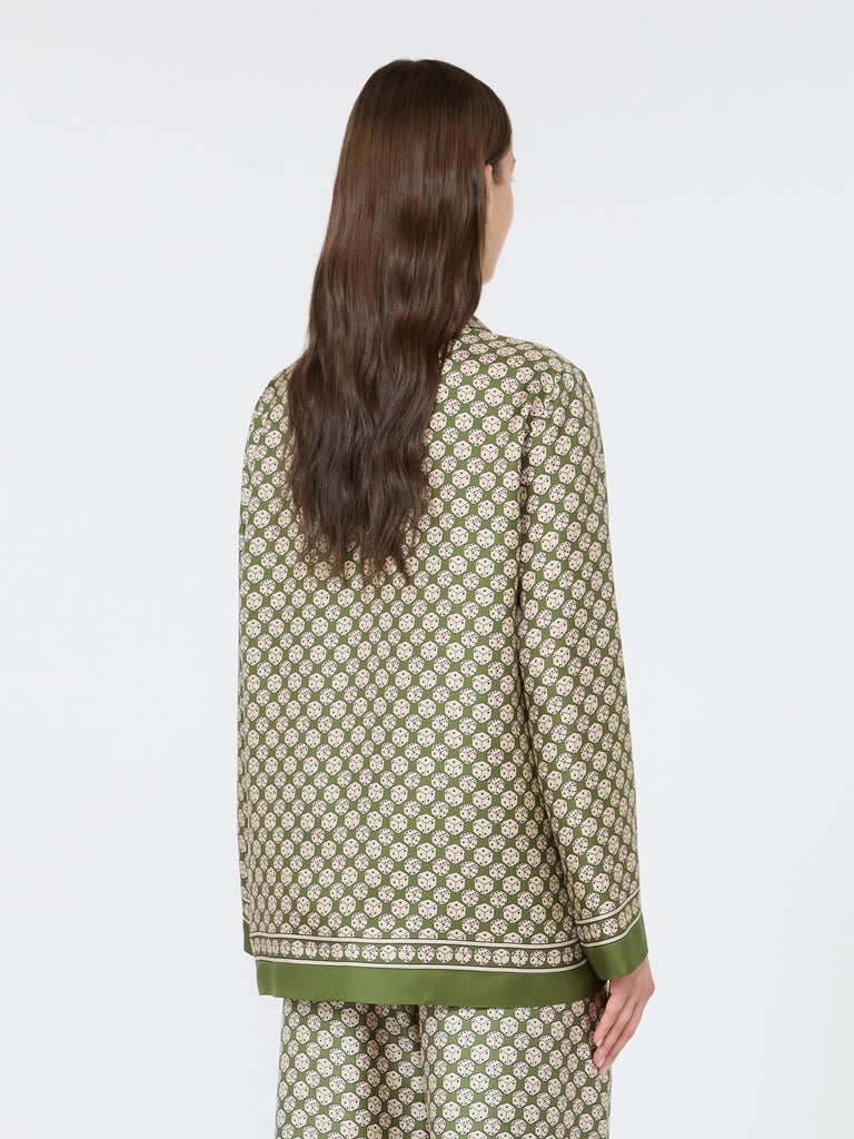 max mara printed silk shirt