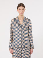 max mara printed silk pyjama-style shirt for women