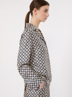 max mara printed silk pyjama-style shirt for women