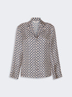 max mara printed silk pyjama-style shirt for women