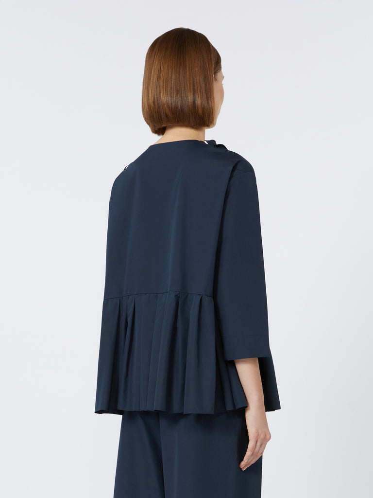 max mara flounce-detail washed cotton shirt