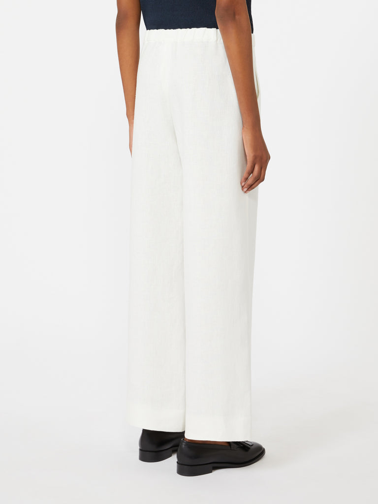 max mara linen basketweave trousers