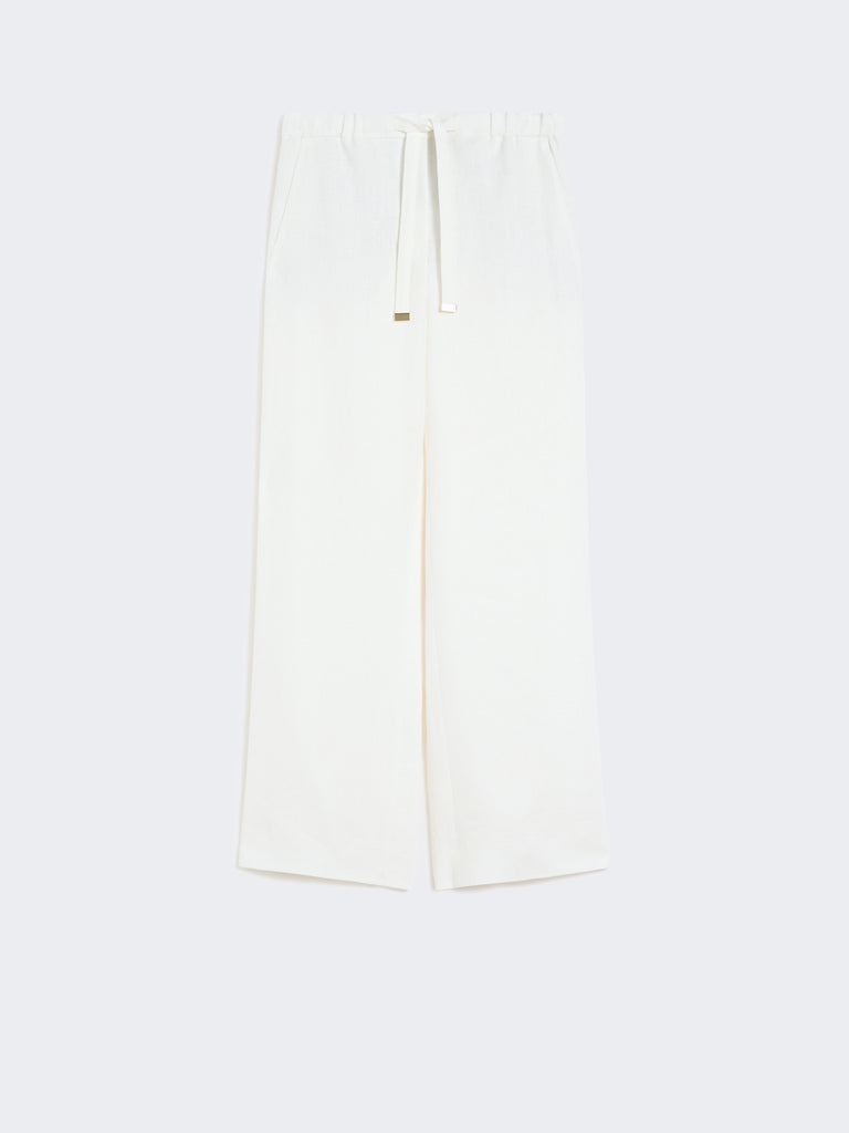 max mara linen basketweave trousers