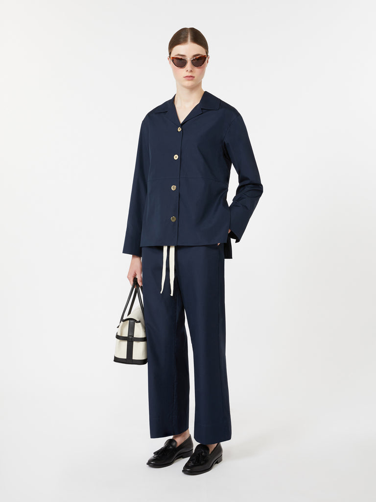 max mara cotton drawstring trousers
