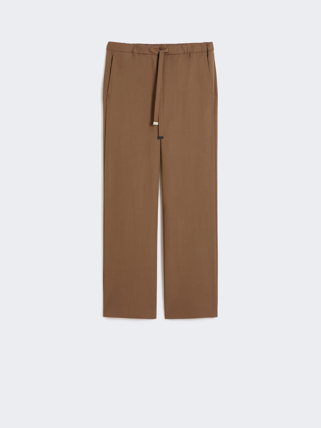 Wool gabardine trousers