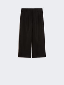 Stretch Cotton And Linen Trousers for Women - Black - Max Mara UAE