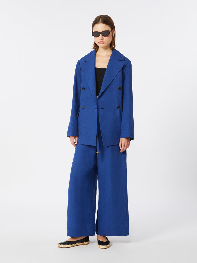 max mara linen drawstring trousers for women