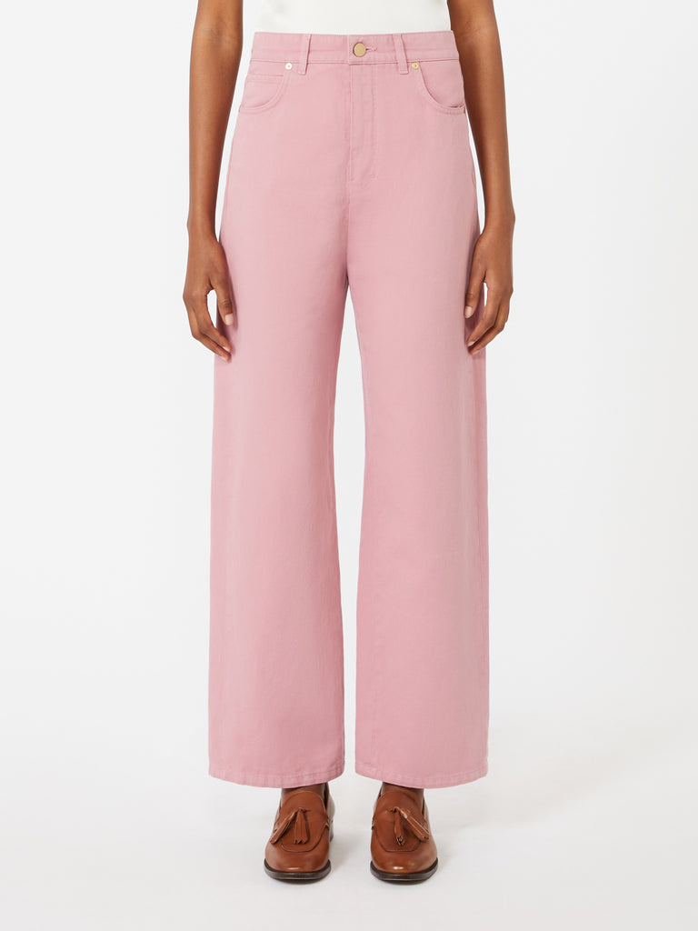 max mara cotton and linen 5-pocket trousers