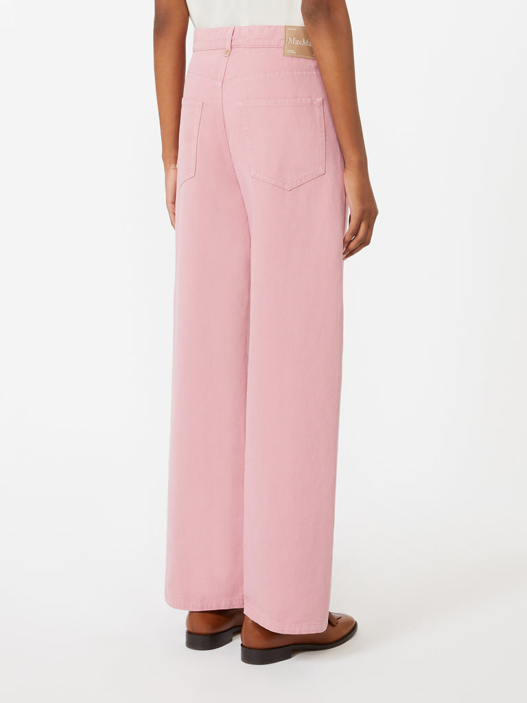 max mara cotton and linen 5-pocket trousers
