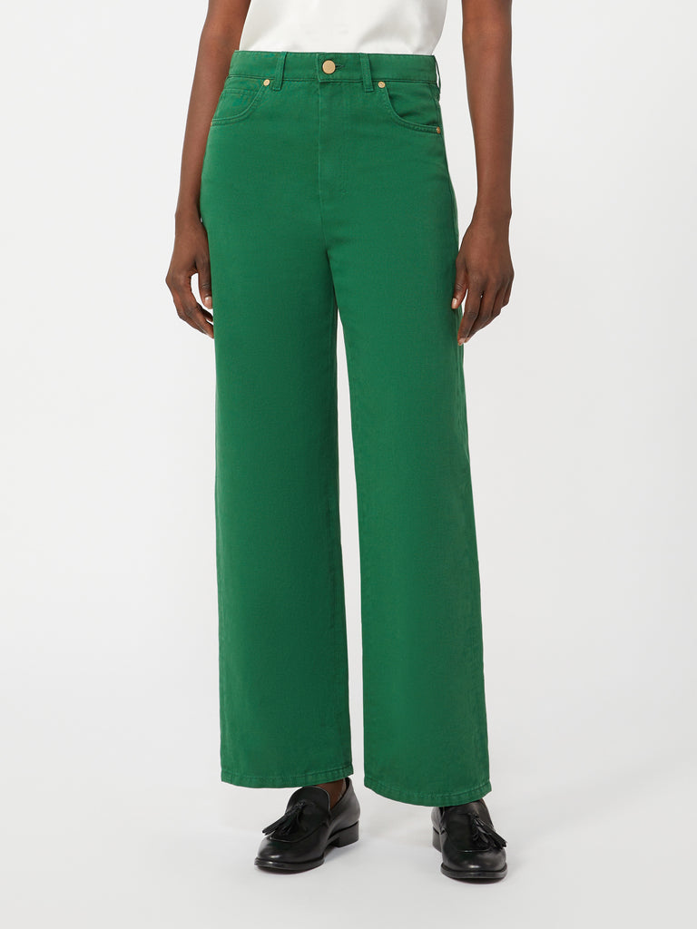 max mara cotton and linen 5-pocket trousers