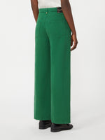 max mara cotton and linen 5-pocket trousers for women