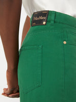 max mara cotton and linen 5-pocket trousers for women