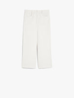 5-Pocket Cotton And Linen Trousers for Women - Ecru - Max Mara UAE