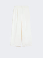 max mara wide-fit cotton and linen trousers for women