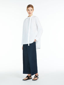 Linen canvas palazzo trousers