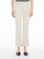 Cotton and viscose trousers
