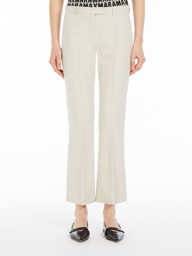 Cotton and viscose trousers