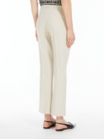 Cotton and viscose trousers