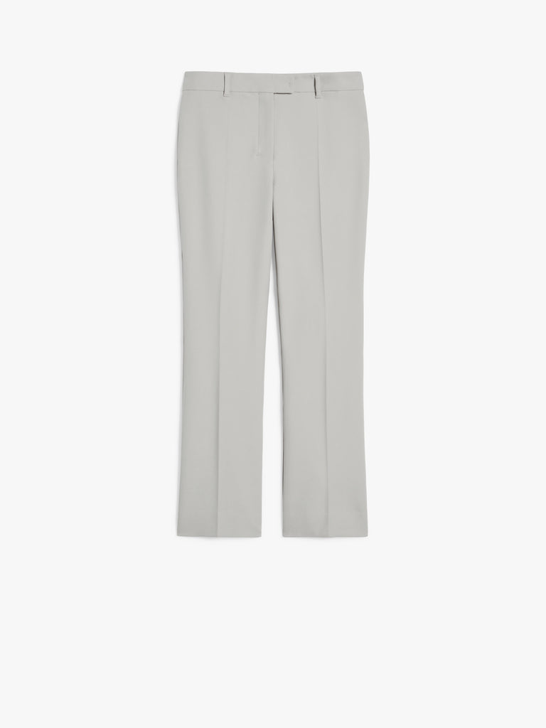 Slim-fit stretch cotton and viscose trousers