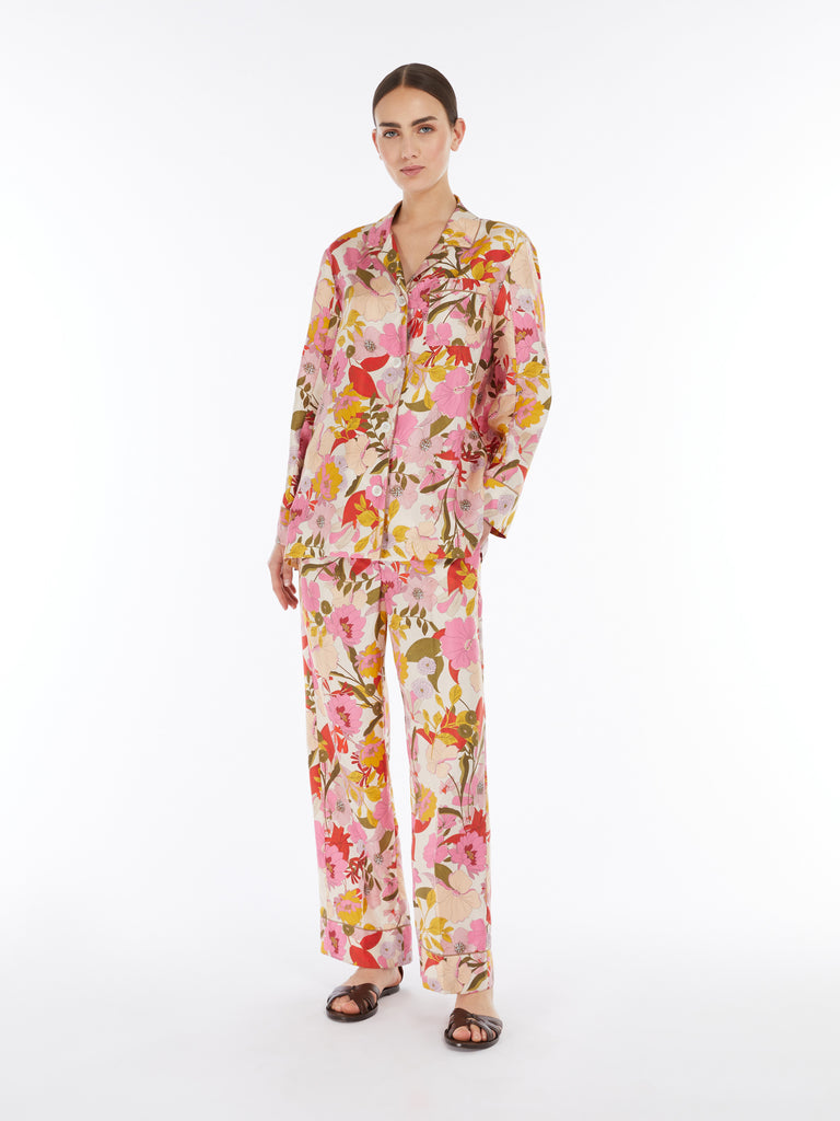 max mara patterned twill pyjama trousers
