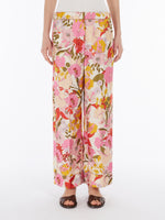 Patterned Twill Pyjama Trousers for Women - Pink - Max Mara UAE