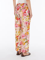 Patterned Twill Pyjama Trousers for Women - Pink - Max Mara UAE